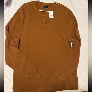 J.Crew Men's Long Sleeve Waffle Knit Henley NWT